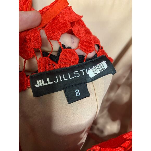 Jill Stuart Cherry Lace Midi Dress women's 8 - Picture 4 of 6